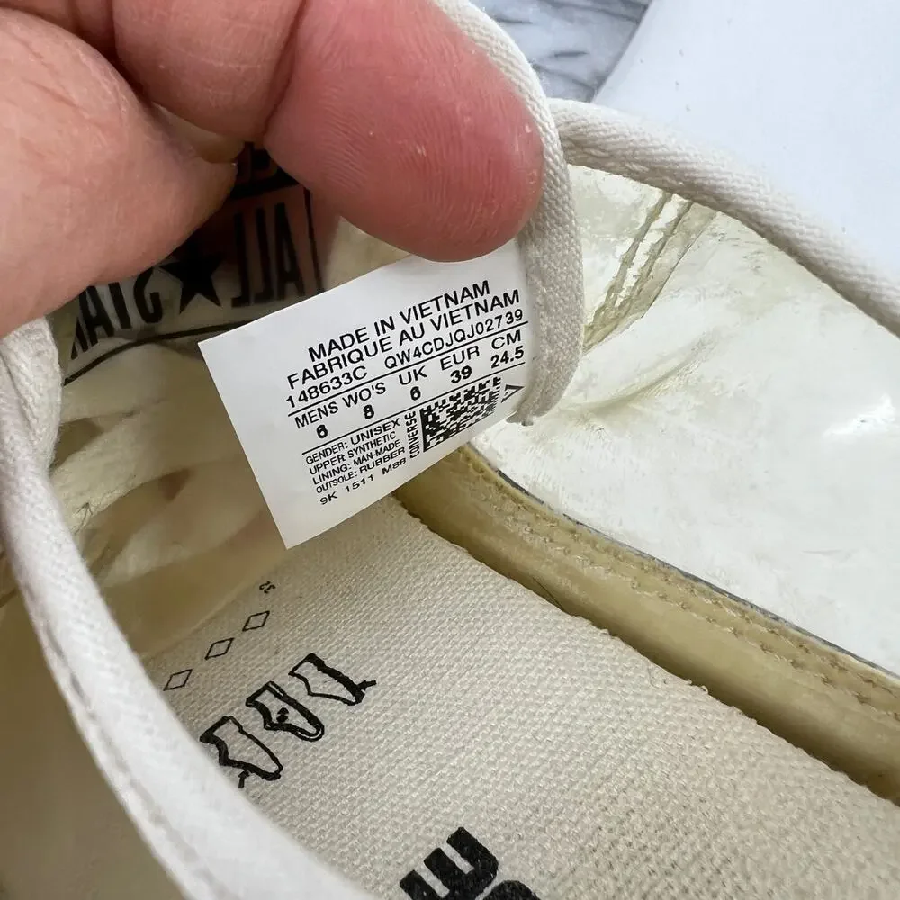 Converse Shoes Womens 8 Clear Plastic Sneakers Chucks All Star Lace Up 148633C - Picture 10 of 12